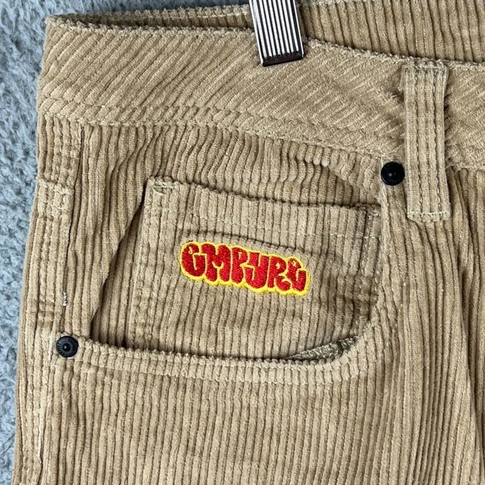 NWD Empyre Corduroy‎ Sk8 Pants Mens 34 Khaki Beige Loose Fit Cord Skater 34x30